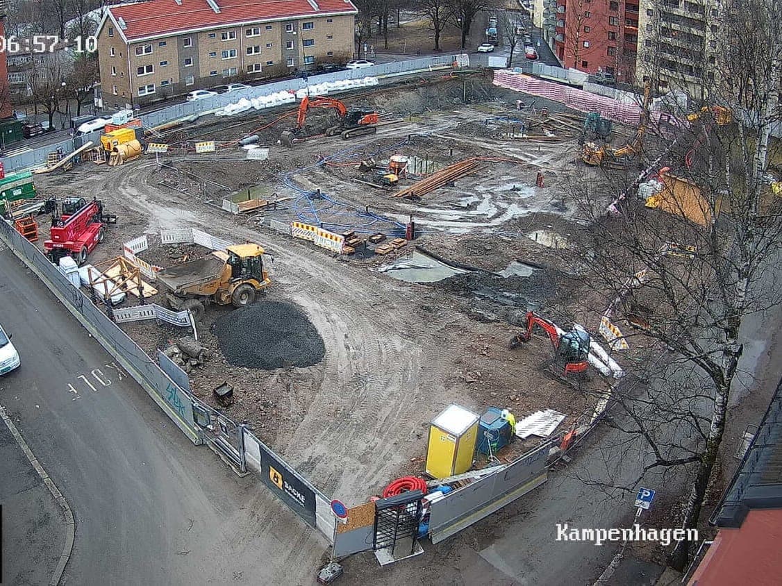 Bilde fra byggeplass 17.03.2026